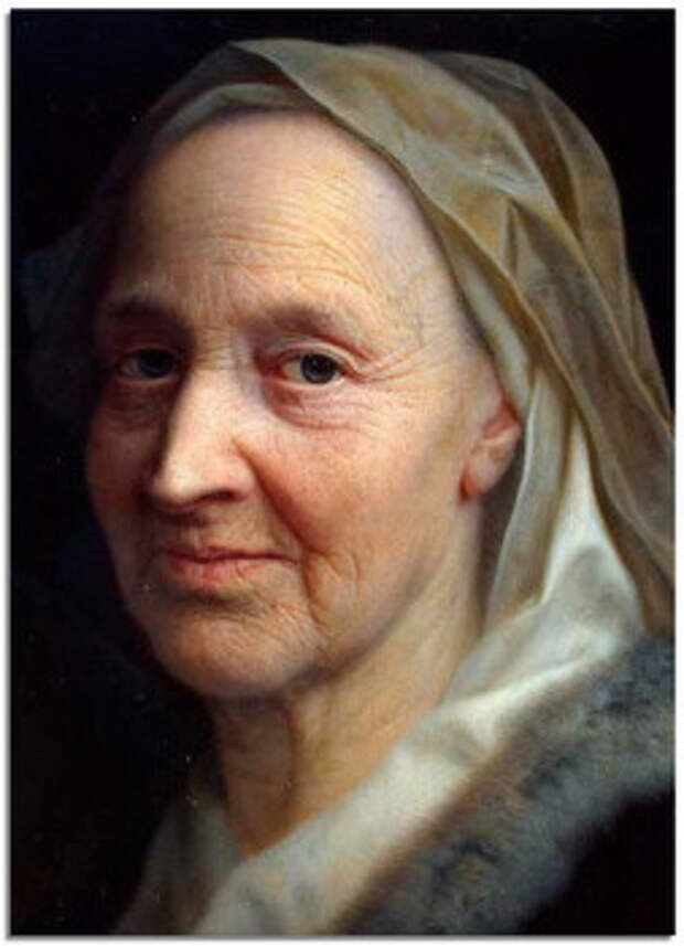 Бальтазар Деннер. Портрет пожилой женщины.