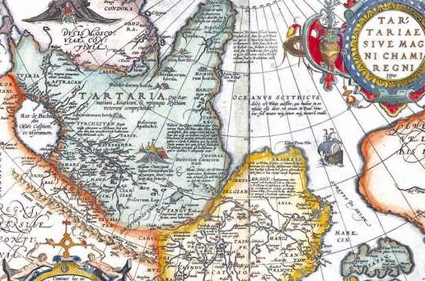 Рис. 11. Фрагмент карты Тартарии 1598 года