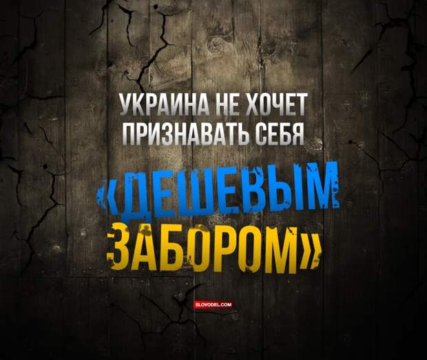 Украина не хочет признавать себя «дешевым забором»