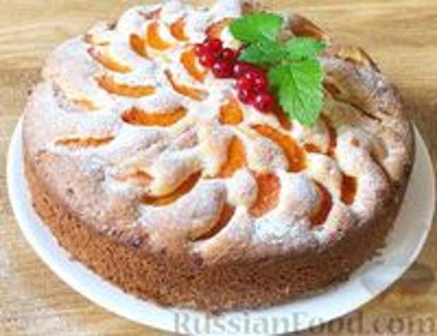 Фото к рецепту: Пирог с абрикосами