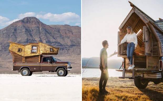 Джейкоб Витцлинг построил жилой фургон специально для себя и своей спутницы жизни Сары Андервуд. Джейкоб Витцлинг построил жилой фургон специально для себя и своей спутницы жизни Сары Андервуд.