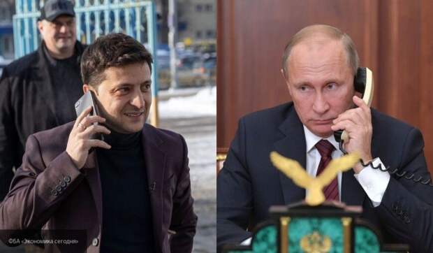Путин по телефону обсудил с Зеленским ситуацию на Донбассе