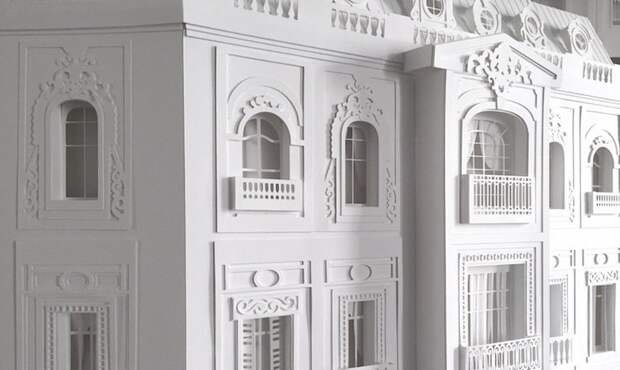 Архитектор строит из бумаги парижские мансарды архитектура, бумажная архитектура, дома из бумаги, искусство, османский стиль, париж, парижские мансарды, творчество