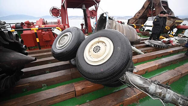 Найденные фрагменты самолета Ту-154, потерпевшего крушение над Черным морем у берегов Сочи. Архивное фото