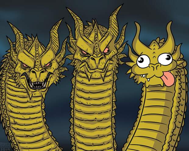 King Ghidora meme template