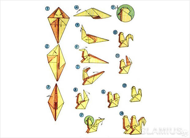 Петух-оригами