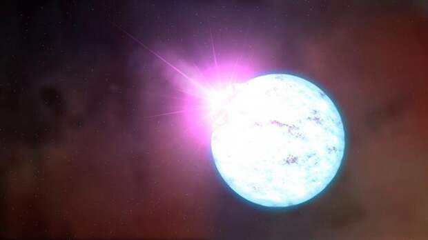 Вспышка на магнетаре — намагниченной нейтронной звезде космос, красота, планета, рисунки, художники