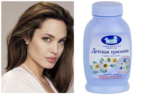 Анджелина Джоли советует использовать детскую присыпку вместо сухого шампуня