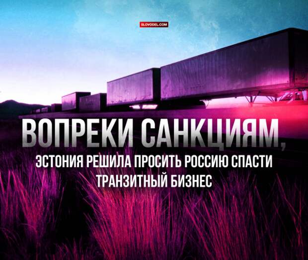 ВОПРЕКИ САНКЦИЯМ, ЭСТОНИЯ РЕШИЛА ПРОСИТЬ РОССИЮ СПАСТИ ТРАНЗИТНЫЙ БИЗНЕС