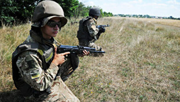 Учения украинских пограничных войск. Архивное фото