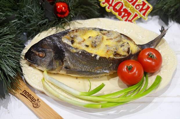 Дорадо с морепродуктами