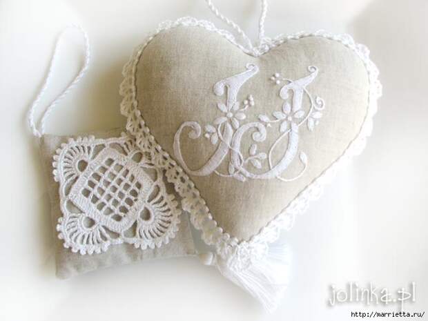 Текстильные сердечки. Большая коллекция очень красивых валентинок (1) (700x525, 184Kb)