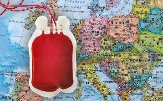 Карта: Люди с какой группой крови преобладают в различных странах