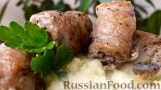 Фото к рецепту: Мясные пальчики из свинины (крученики)