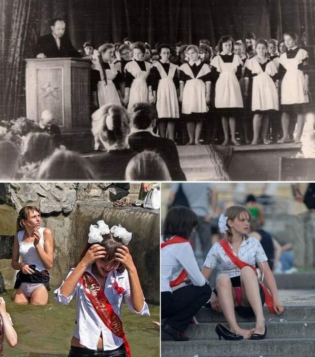 15 фото о том, как изменились платья выпускниц за последние 40 лет