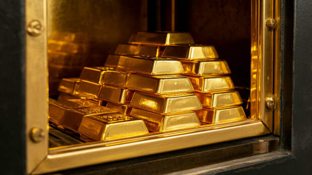 Золотые слитки / Изображение сгенерировано нейросетью 