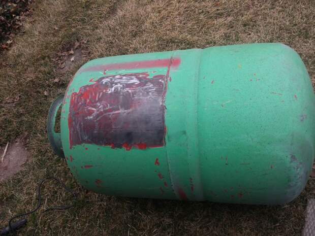Печь для пиццы из газового баллона баллон, печь, пицца, своими руками