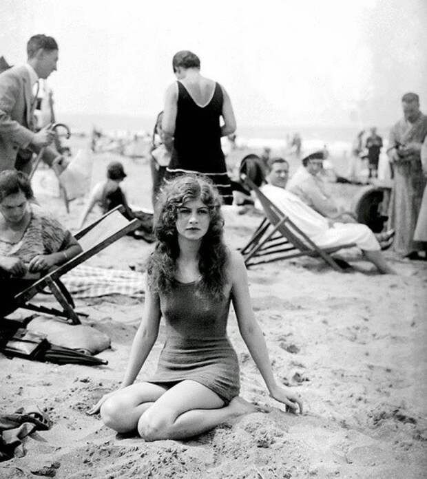 Французский пляжный курорт, 1925 год, Довиль историческое фото, история, люди, фото