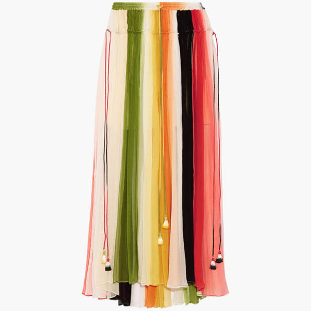 Chloé<p><a target="_blank" href="https://www.net-a-porter.com/ua/en/product/685099/Chloe/striped-silk-crepon-maxi-skirt">net-a-porter.com</a></p>