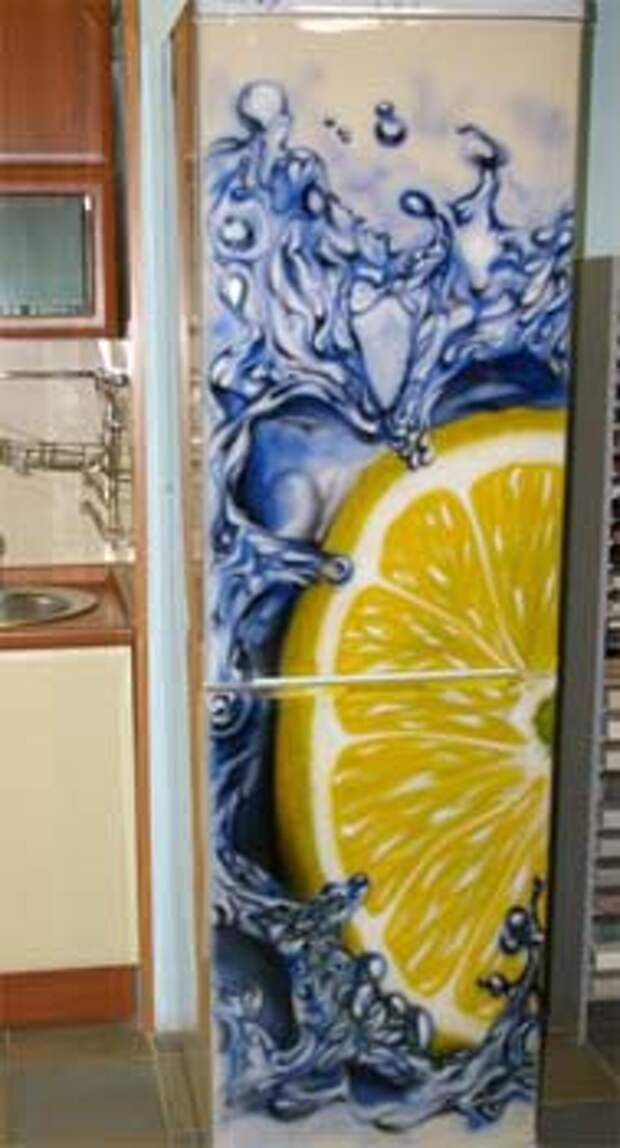 Роспись на холодильнике