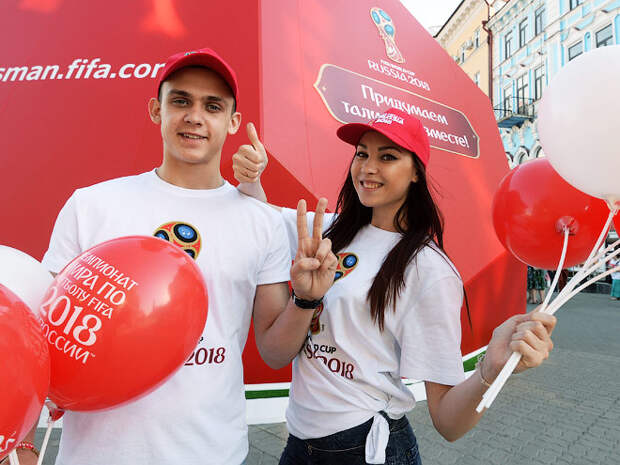 Волонтёры на чемпионате мира в России в 2018 году