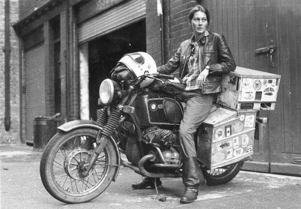 Элизабет Бирдм - первая женщина мотоциклист, объехавшая вокруг света...  интересные фото, история