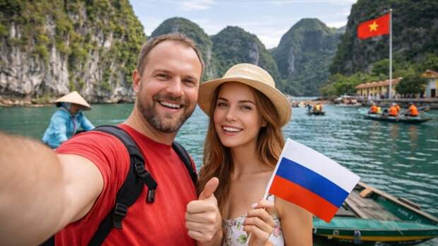 Туристы / Вьетнам / Российские туристы / Изображение сгенерировано ИИ ChatGPT / amic.ru