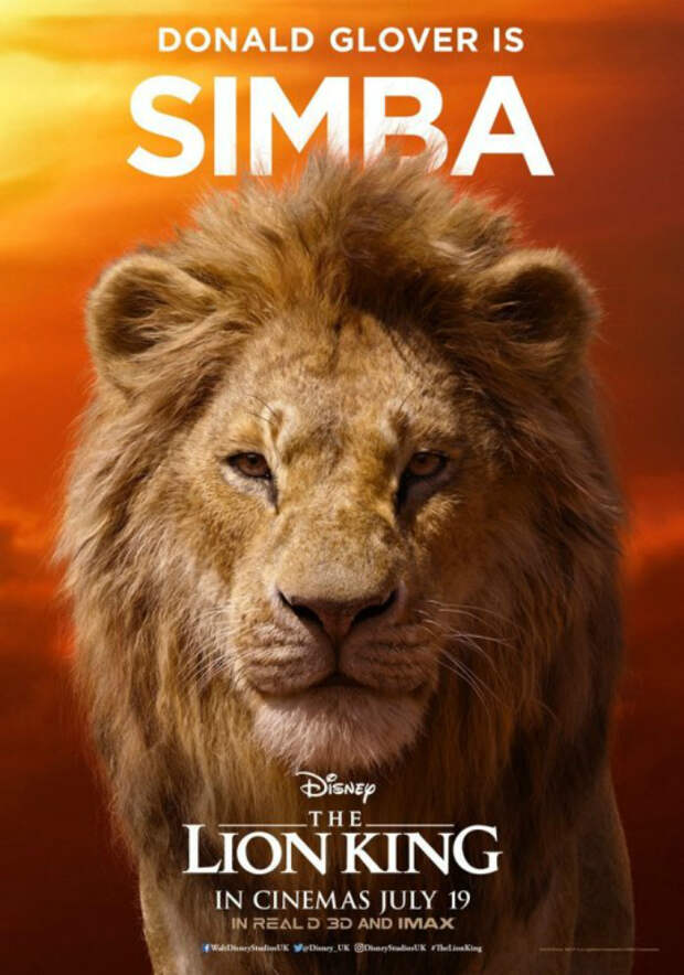 Так будут выглядеть главные герои нового «Короля Льва». Disney представил реалистичные плакаты Симбы, Налы и других персонажей
