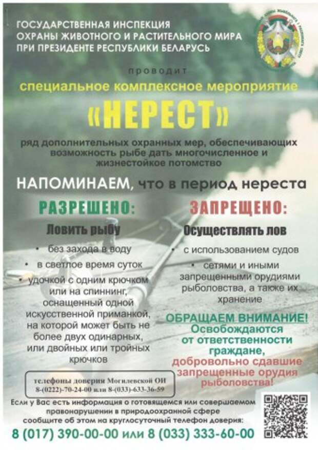 С 16 марта по 8 июня в Беларуси проводится специальное комплексное мероприятие ´Нерест´.