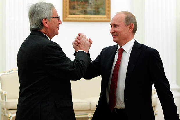 Владимир Путин и Жан- Клод Юнкер 