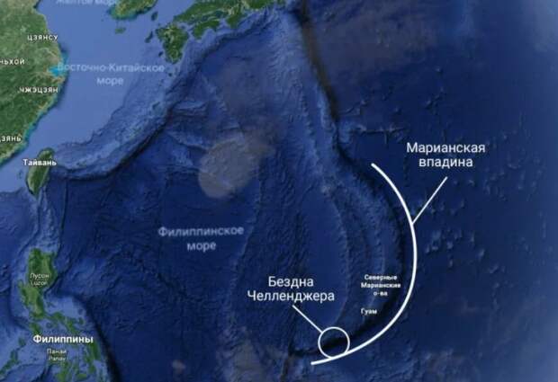 В крайне точке, «Бездне Челленджера», глубина составляет 10 028 метров ниже уровня моря / Фото: idealtourist.ru