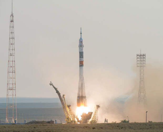 Старт космического корабля «Союз МС»