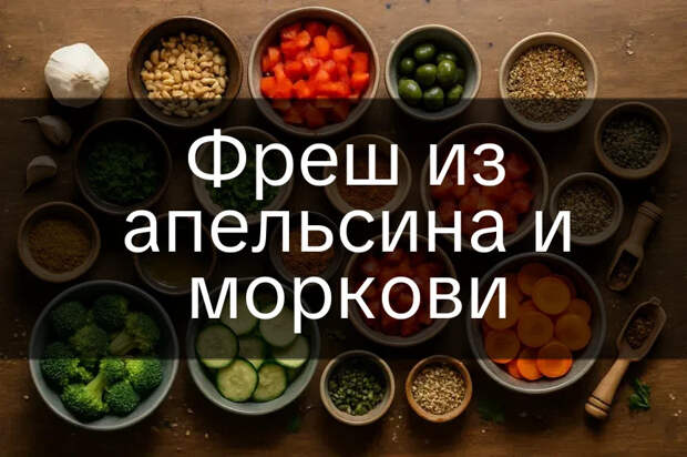 Фреш из апельсина и моркови