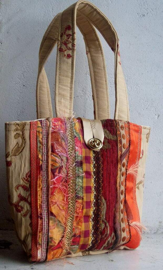 Orange eco stripe handbag Clothing, Shoes & Jewelry - Women - handmade  handbags & accessories - http://amzn.to/2kdX3h7 | Patchwork bags, Bags,  Fabric bags