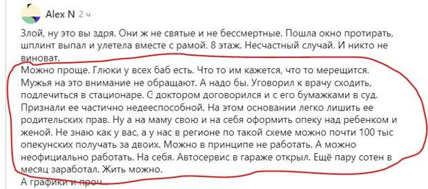 Мужской бизнес-план, как лишить родившую жену дееспособности и заработать до 100 000 рублей в месяц. Пошагово изложили в комментариях