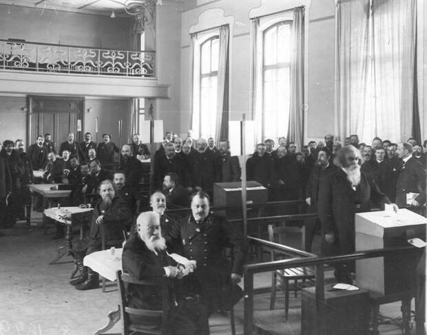 20 марта 1906. Выборы выборщиков в Первую Государственную думу в Народном доме Л.Н.Нобеля