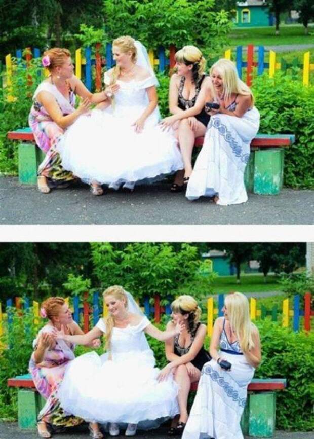Прикольные свадебные фото