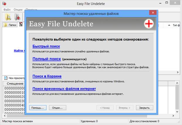 Easy File Undelete - бесплатная лицензия