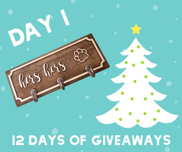 Enter to win a beautiful key and leash holder for Cades & Birch in It's Dog or Nothing's 12 Days of Giveaways!