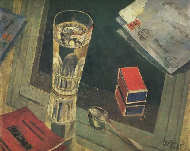 Натюрморт с письмами. (1925г.). (Частная коллекция). Автор: Кузьма Петров-Водкин.