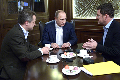 Владимир Путин во время интервью Bild