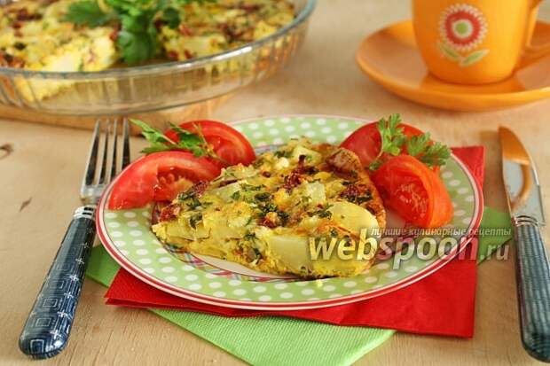 Фото Омлет в духовке с картошкой и сыром
