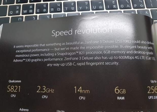 Qualcomm Snapdragon 821 в Asus Zenfone 3 Deluxe