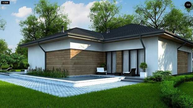 Красивые фасады одноэтажных домов: 51 фото идей