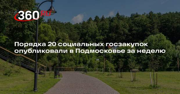 Порядка 20 социальных госзакупок опубликовали в Подмосковье за неделю