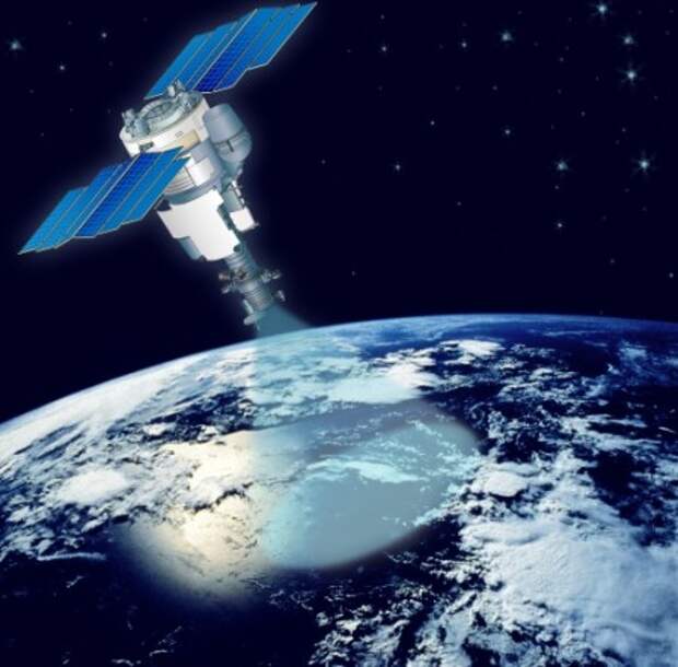 Самарский космический аппарат дистанционного зондирования Земли Ресурс-ДК на работе в космосе