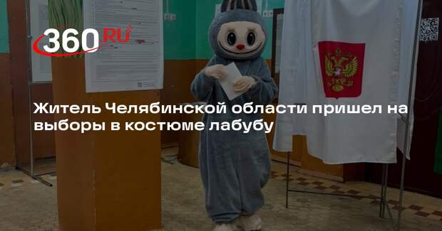Житель Челябинской области пришел на выборы в костюме лабубу