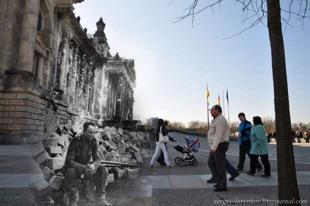 017.Берлин 1945-2010 Немецкий солдат у поверженного Рейхстага.jpg 017.Берлин 1945-2010 Немецкий солдат у поверженного Рейхстага.jpg
