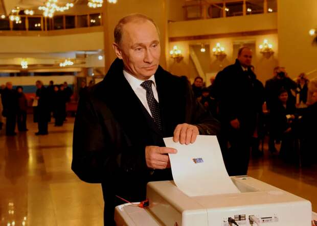 Путин на голосовании
