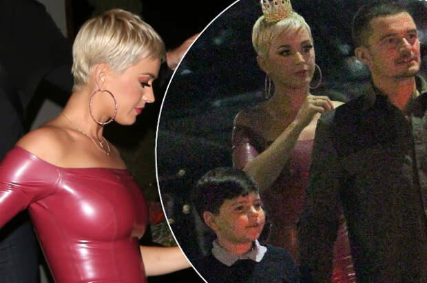 Кэти Перри отметила день рождения в компании Орландо Блума и его сына Флинна